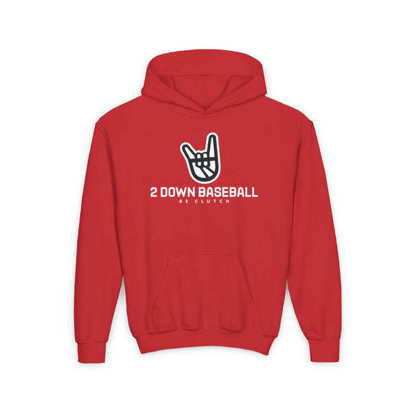 2 Down Baseball Youth Hooded Sweatshirt