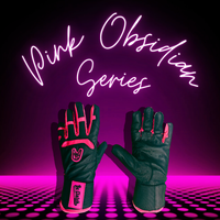 PUREGRIT: PINK OBSIDIAN Long Cuff Batting Gloves