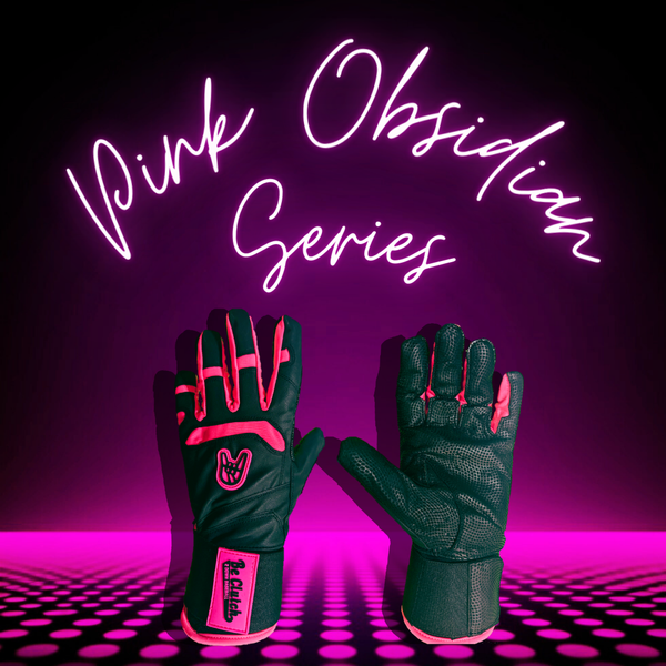 PUREGRIT: PINK OBSIDIAN Long Cuff Batting Gloves