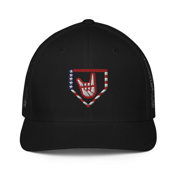 2 Down Baseball Freedom Mesh Flexfit Hat