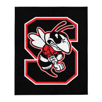 Swarm Black Throw Blanket