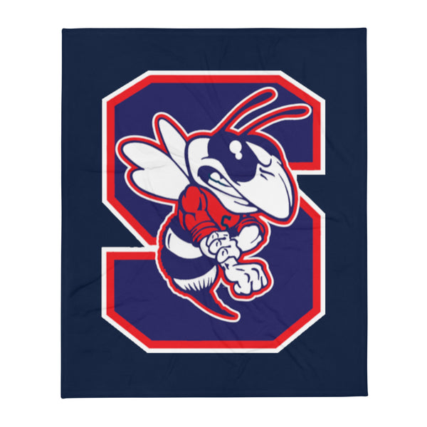 Swarm Throw Blanket Navy