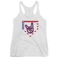 2 Down Baseball FREEDOM Women's Racerback Tank