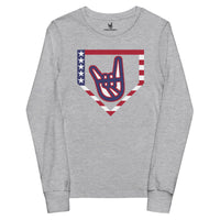 2 Down Baseball FREEDOM Long Sleeve Tee Youth