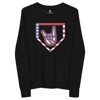 2 Down Baseball FREEDOM Long Sleeve Tee Youth