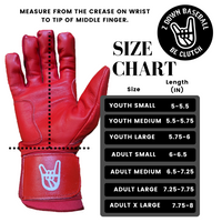 PUREGRIT: OLD GLORY Series RED Long Cuff Batting Gloves