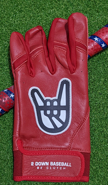 PUREGRIT: OLD GLORY Series RED Short Cuff Batting Gloves