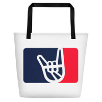 2 Down Baseball THE SHOW Large Tote Bag