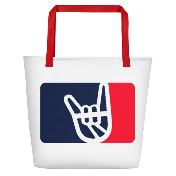 2 Down Baseball THE SHOW Large Tote Bag