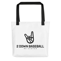 2 Down Baseball Logo Tote Bag