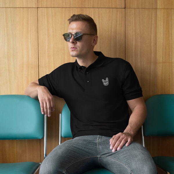 2 Down Baseball Logo Men's Premium Polo Shirt