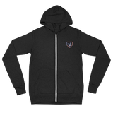 2 Down Baseball Embroidered FREEDOM Zip Hoodie