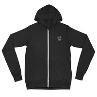 2 Down Baseball Embroidered Logo Zip Hoodie