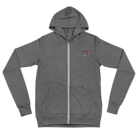 2 Down Baseball Embroidered FREEDOM Zip Hoodie