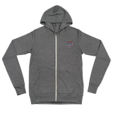 2 Down Baseball Embroidered FREEDOM Zip Hoodie