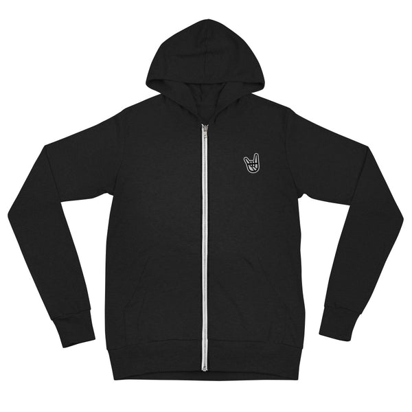 2 Down Baseball Embroidered Logo Zip Hoodie