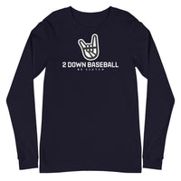 2 Down Baseball Long Sleeve Tee