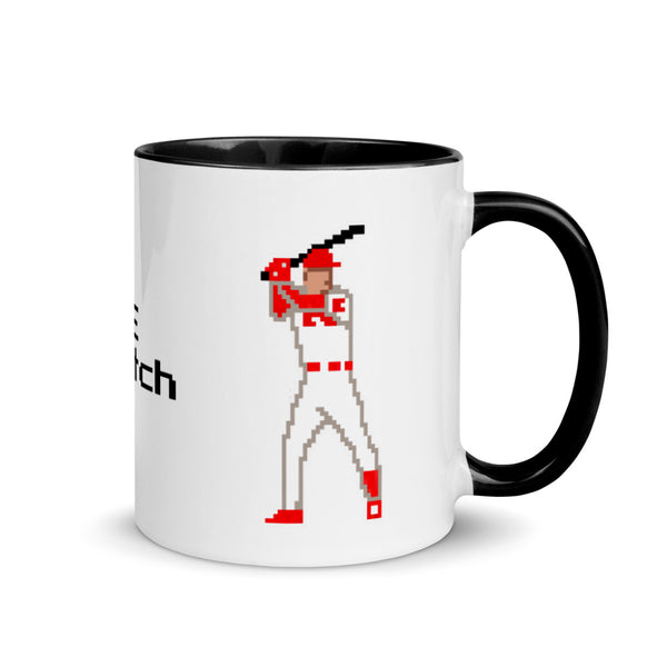 2 Down Baseball 8-BIT Mug with Color Inside