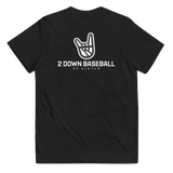 2 Down Baseball Logo Youth Tee