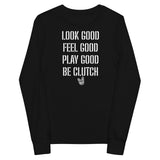2 Down Baseball LOOK GOOD Long Sleeve Tee Youth