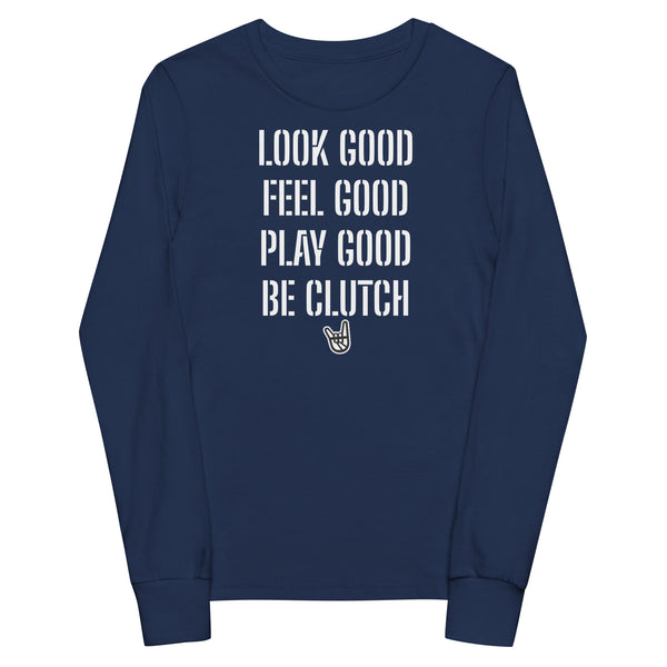 2 Down Baseball LOOK GOOD Long Sleeve Tee Youth