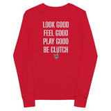 2 Down Baseball LOOK GOOD Long Sleeve Tee Youth